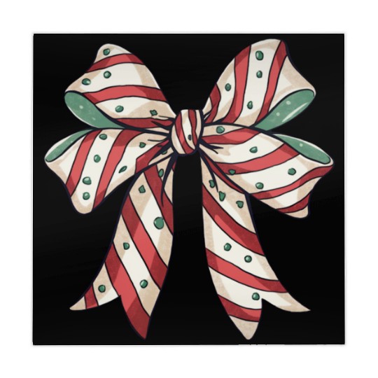Christmas Coquette bow, Christmas Retro Mahjong Mats