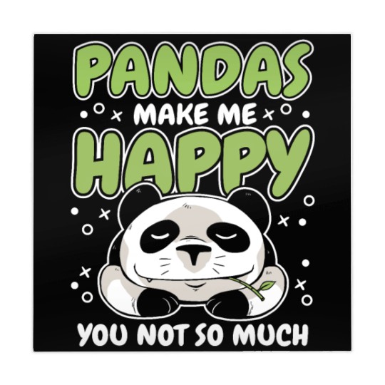 Pandas Make Me Happy Panda Bear Friend Lover Mahjong Mats