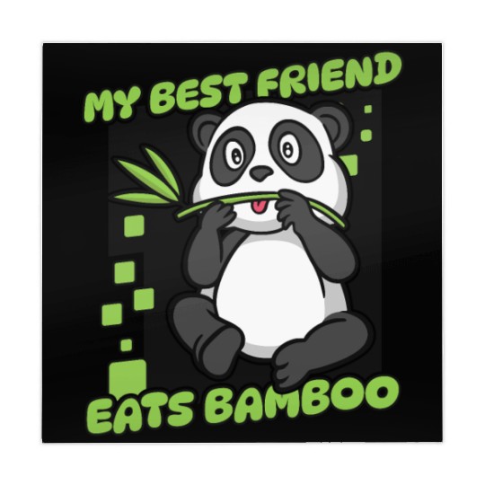 My Best Friend Eats Bamboo Panda Bear Friend Mahjong Mats