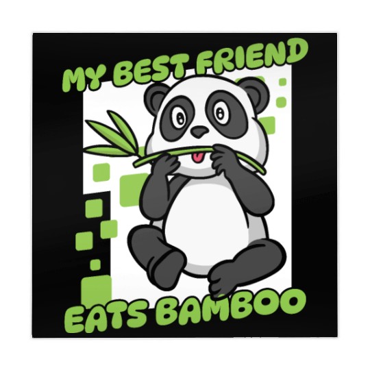 My Best Friend Eats Bamboo Panda Bear Friend Mahjong Mats