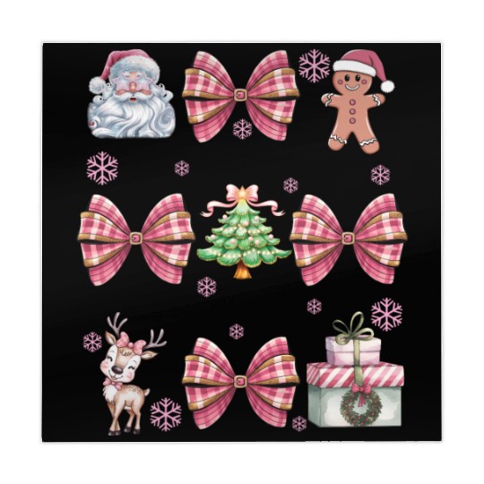 Merry Christmas, Christmas Coquette Bow Mahjong Mats