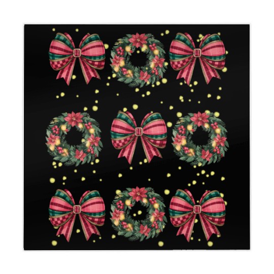 Christmas wreath, Christmas Coquette Bow Mahjong Mats