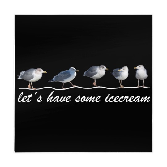 seagull icecream sea beach Mahjong Mats