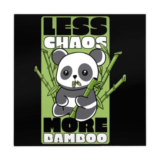 Less Chaos More Bamboo Panda Bear Friend Lover Mahjong Mats
