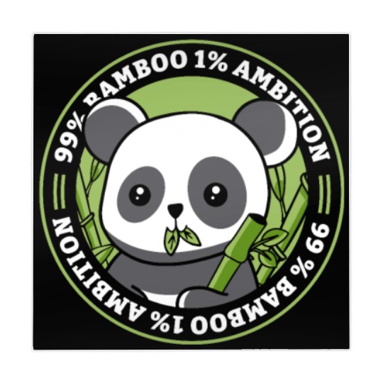 99% Bamboo 1% Ambition Panda Bear Friend Lover Mahjong Mats