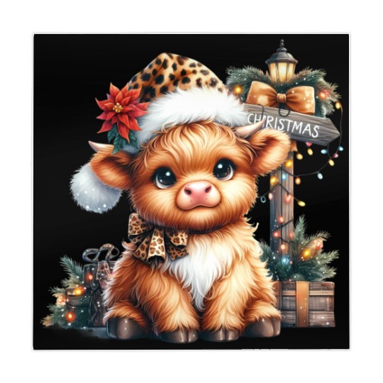 Christmas Merry Christmas For Gift Highland Cow Mahjong Mats