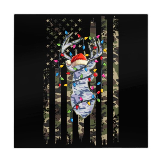 Christmas Camo Hunting Reindeer Deer Xmas Lights Mahjong Mats