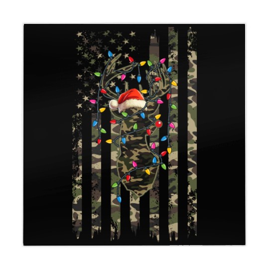 American Flag Christmas Camo Hunting Reindeer Xmas Mahjong Mats