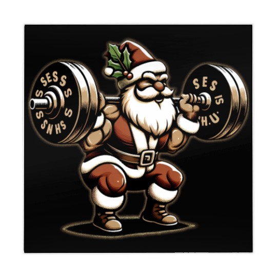 Dear Santa Christmas Gym Training Holiday Workout Mahjong Mats