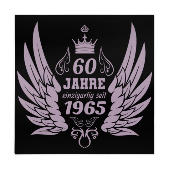 60 years unique since 1965 angel wings Mahjong Mats