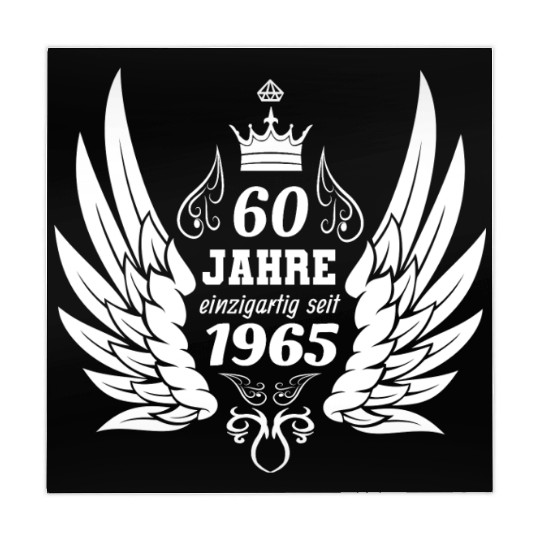 60 years unique since 1965 angel wings Mahjong Mats