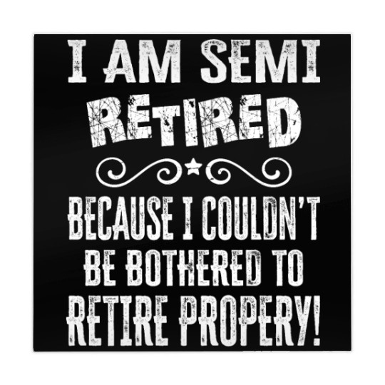 Semi Retirement Funny Semi Retired Slogan Pun Mahjong Mats