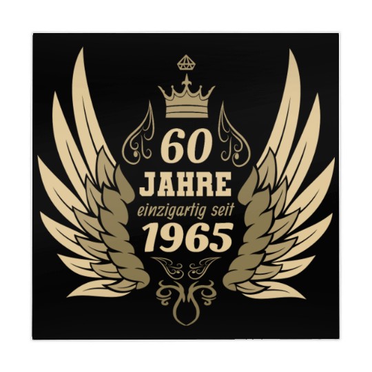 60 years unique since 1965 angel wings Mahjong Mats