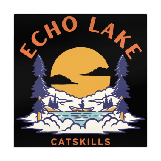 Echo Lake Catskills Wilderness Graphic Mahjong Mats
