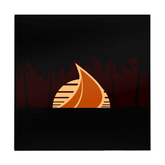 Ship Sun Palm Trees South Sea Evening Cool Sunset Mahjong Mats