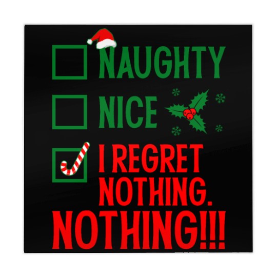 Naughty, Nice, No Regrets Christmas Mahjong Mats