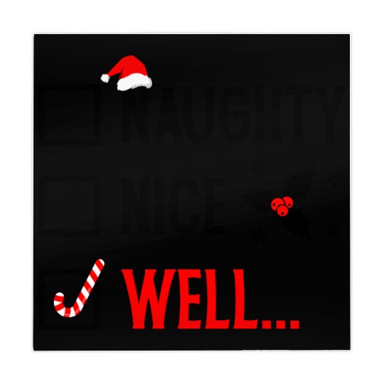 Naughty or Nice Funny Christmas Mahjong Mats