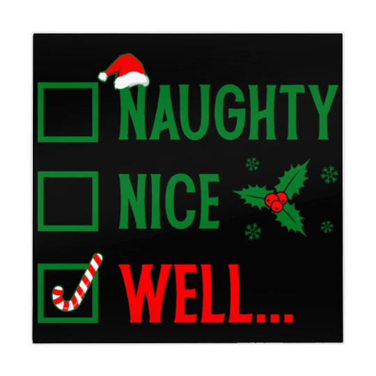 Naughty or Nice Funny Christmas Mahjong Mats