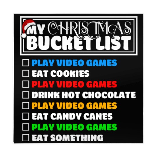 Christmas Bucket List Video Games Xmas Gamer Mahjong Mats