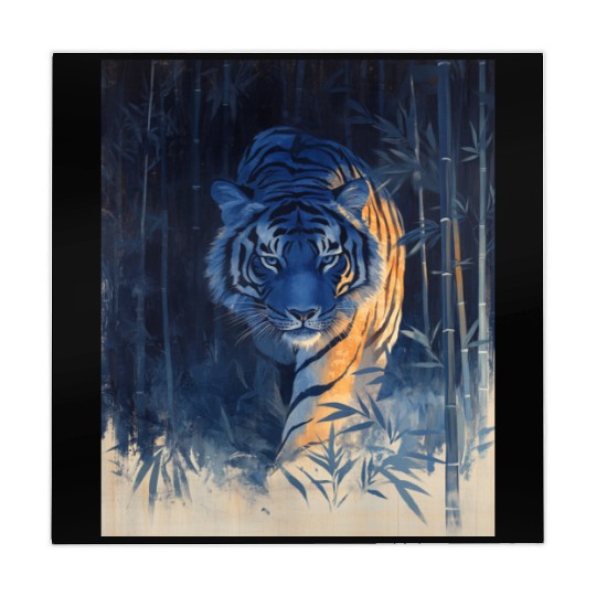 Majestic Tiger in the Bamboo Forest Mahjong Mats