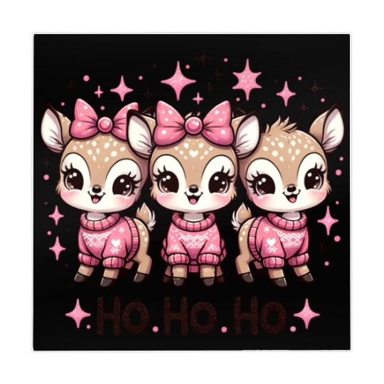 Ho Ho Ho Christmas Cute Baby Deer Mahjong Mats