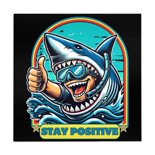 Stay Positive Shark Mahjong Mats