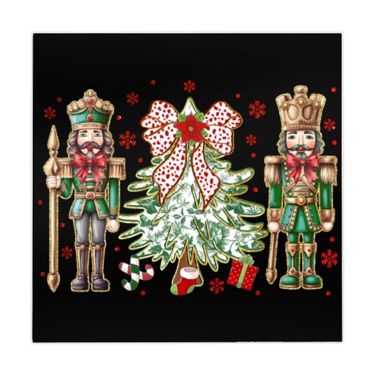 Green Floral Nutcrackers Mahjong Mats