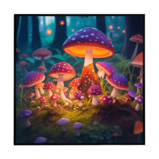 mushrooms in grass Mahjong Mats