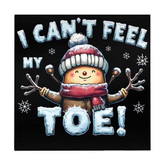 I Can't Feel My Toe! Funny Snowman Design Mahjong Mats