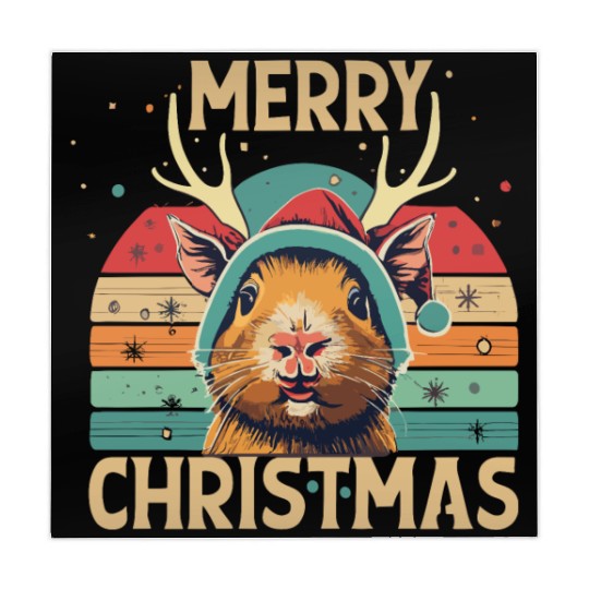 Funny Guinea Pig Christmas Reindeer Mahjong Mats