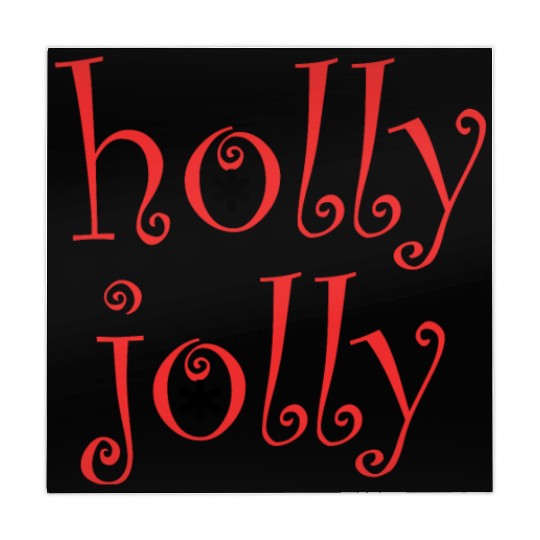Whimsical Holly Jolly Font Design Mahjong Mats