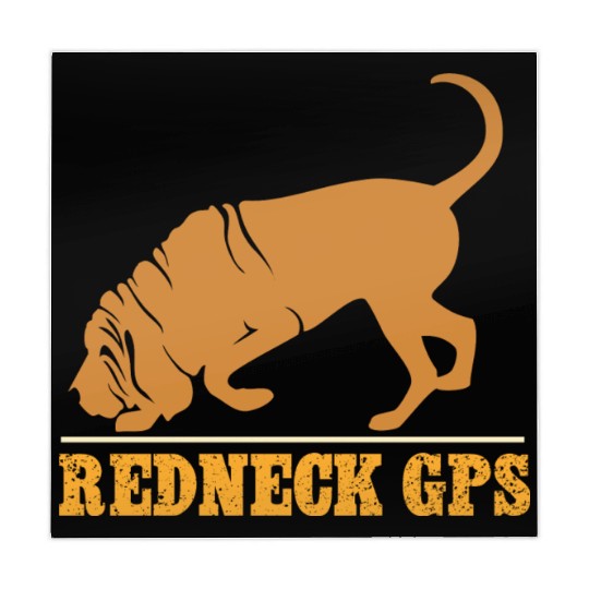 Redneck GPS | Funny Bloodhound | NickerStickers® Mahjong Mats