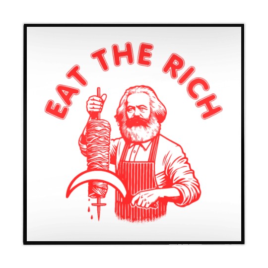 Eat the rich Karl Marx Eat Doner Kebab Rich Mahjong Mats