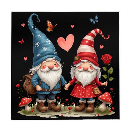 Gnomes Valentines Revelin, Valentines Retro Mahjong Mats