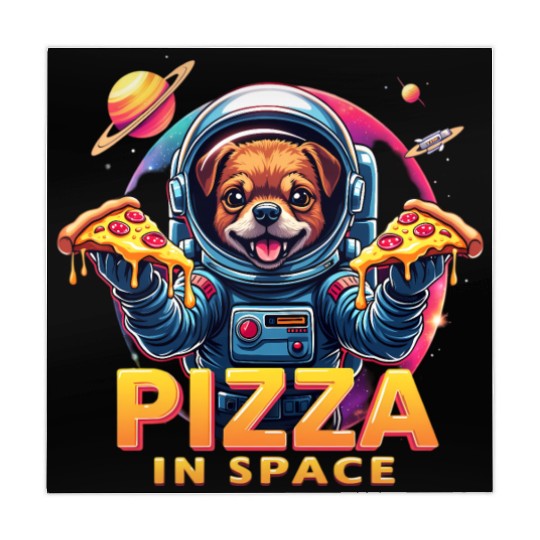 Astronaut Dog Pizza Pop Art Space Galaxy Mahjong Mats