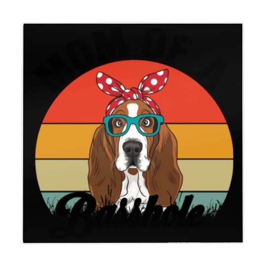 Mom of a Basshole Funny Basset Hound Dog Mom Mahjong Mats