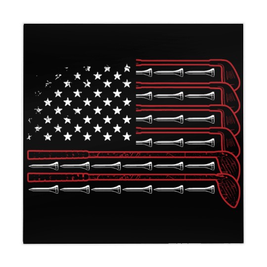 Patriotic Golf - USA Flag Golf Clubs & Golf Balls Mahjong Mats