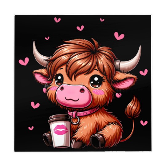 Highland Cow Valentines Mahjong Mats