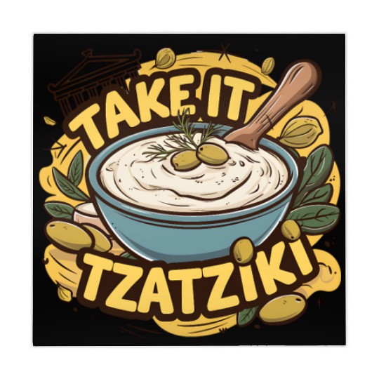 Take It Tzatziki Sauce Greek Food Lover Funny Mahjong Mats