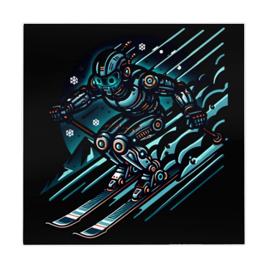 Futuristic Skiing Robot Adventure Mahjong Mats