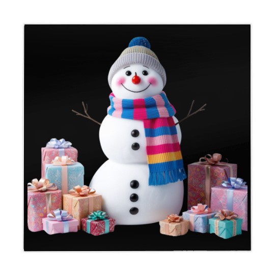 "Festive Snowman Mahjong Mats – Pastel Winter Charm