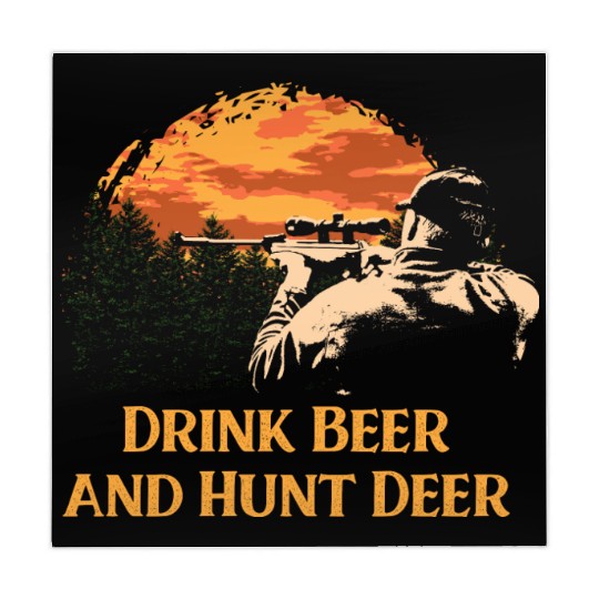 Drink Beer and Hunt Deer Animal Stalking Elk Grunt Mahjong Mats