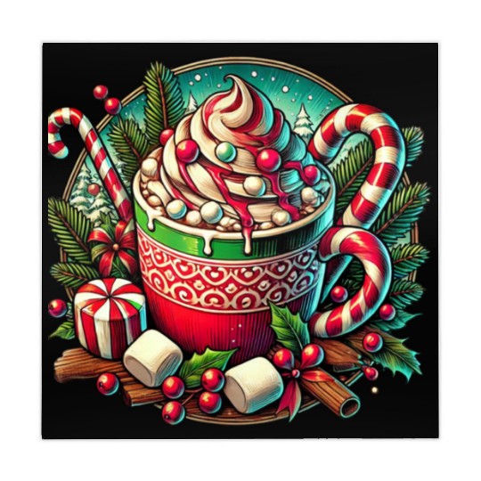 Festive Hot Cocoa Christmas Delight Mahjong Mats