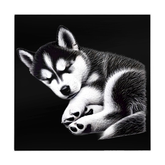 Gentle Snooze Dreaming Husky - TSQ Mahjong Mats