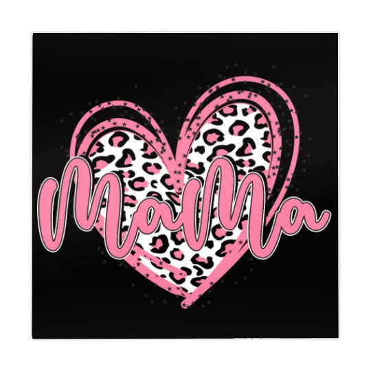 Heart Mama Valentines Pink Leopard Mahjong Mats