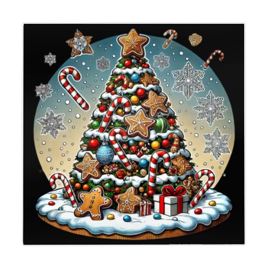 Gingerbread Candy Cane Christmas Tree Mahjong Mats