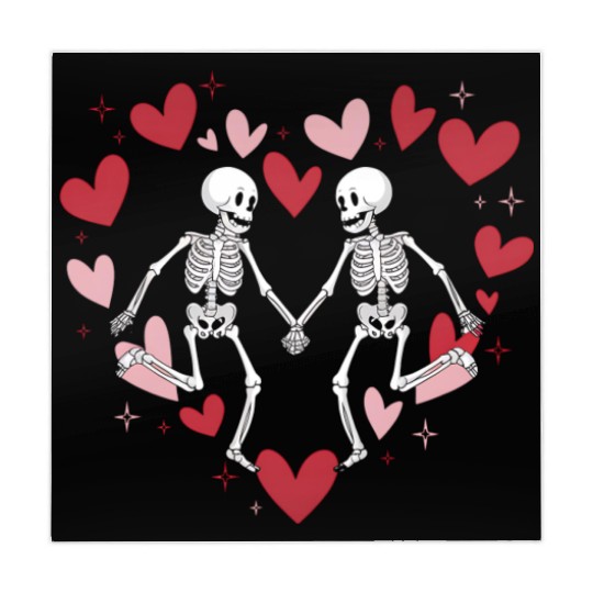 Coquette Valentine Dancing Skeleton Mahjong Mats
