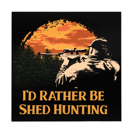 Id Rather Be Shed Hunting Deer Hunter Elk Animal S Mahjong Mats