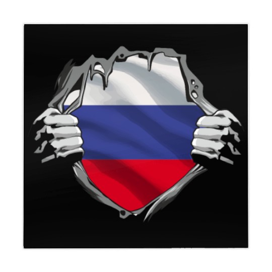 Russian Flag Breaking Through Design Mahjong Mats