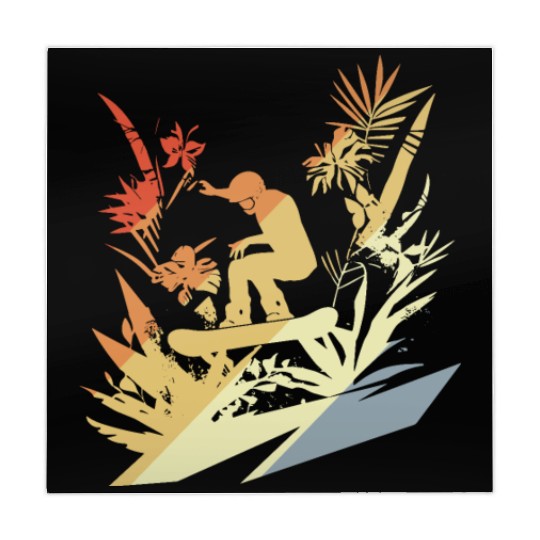 Snowboarding Retro Style Mahjong Mats